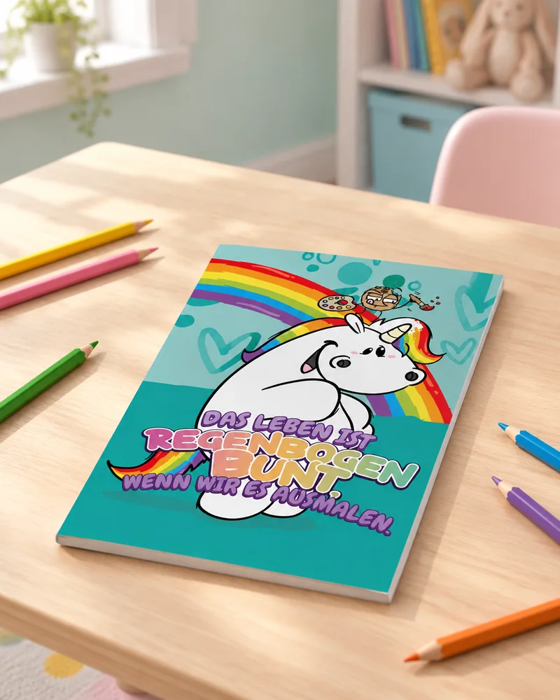 Einhorn Malbuch Nr. 001 – Pummeleinhorn
